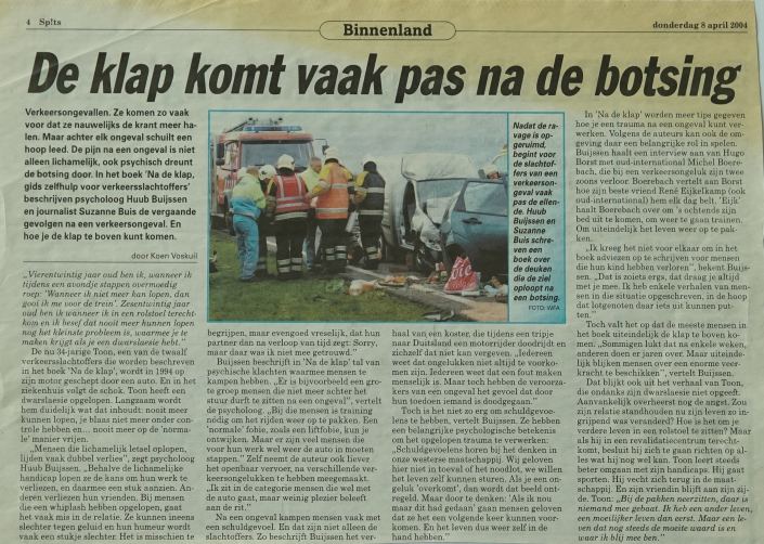 artikel – de klap komt vaak pas na de botsing