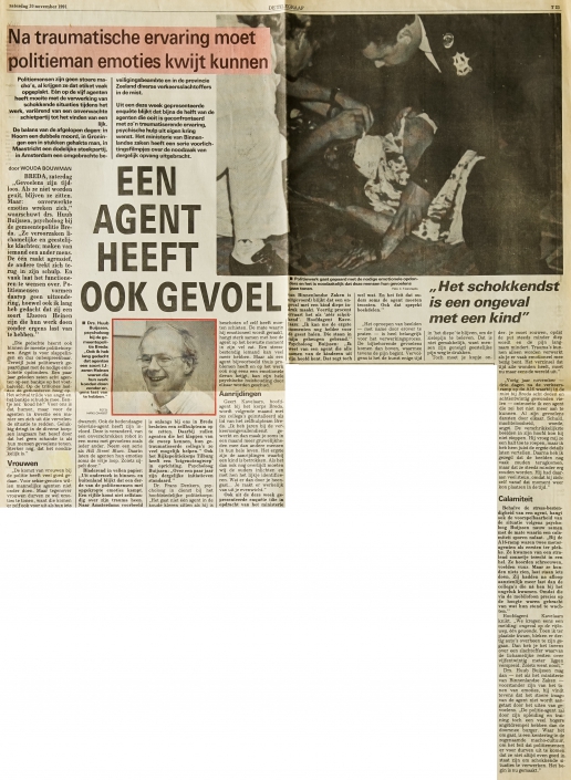 artikel – een agent heeft ook gevoel