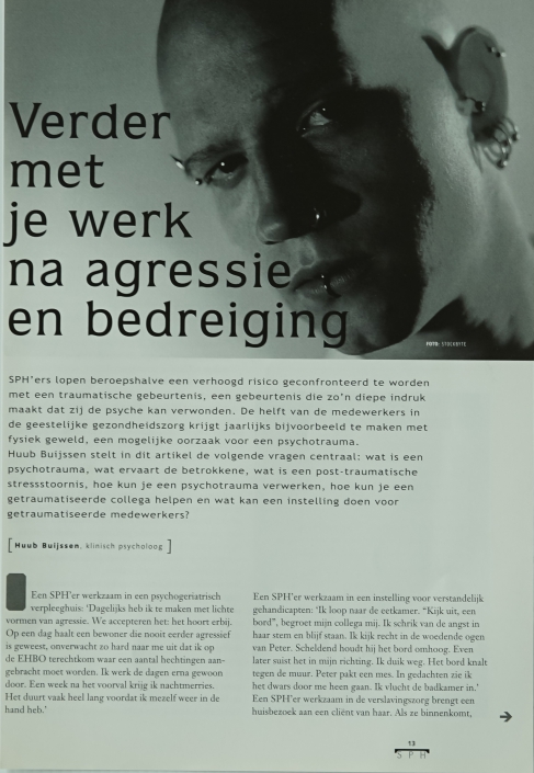 artikel – verder met je werk na agressie en bedreiging A
