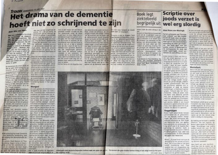 artikel (1978-06-18) – Trouw – Het drama van dementie hoeft niet zo schrijnend te zijn-1