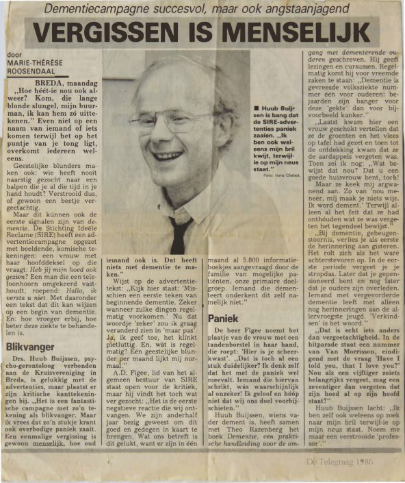 artikel (1986) – De Telegraaf – Vergissen is menselijk-1