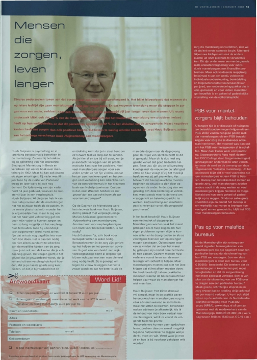 artikel (2005-12) – De Mantelzorger – Mensen die zorgen leven langer-1