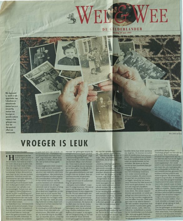 artikel (27-05-1997) – Vroeger is leuk -1